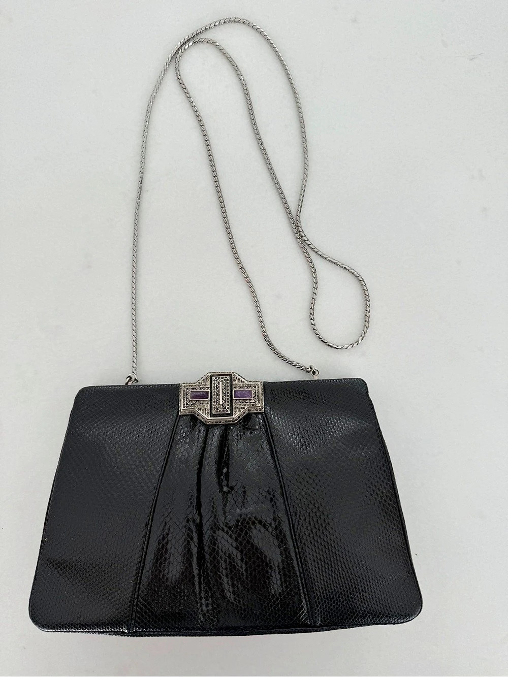 Judith Leiber Black Chain Clutch
